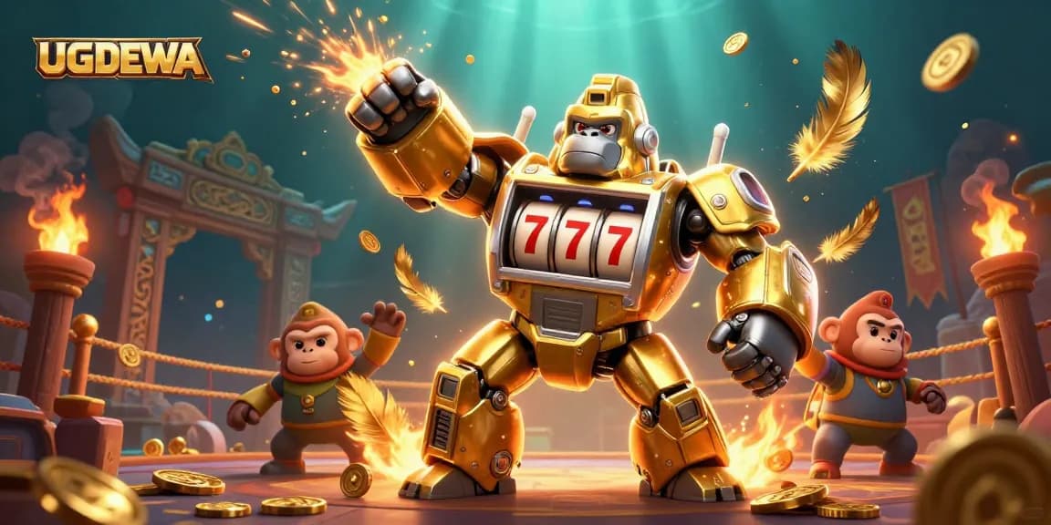 Engage with the thrilling UGDEWA experience through vibrant casino illustrations featuring dynamic action elements.