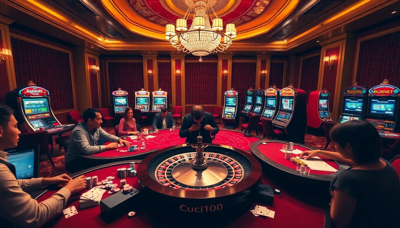 Experience the thrill of gaming at cuci100 with luxury casino elements.