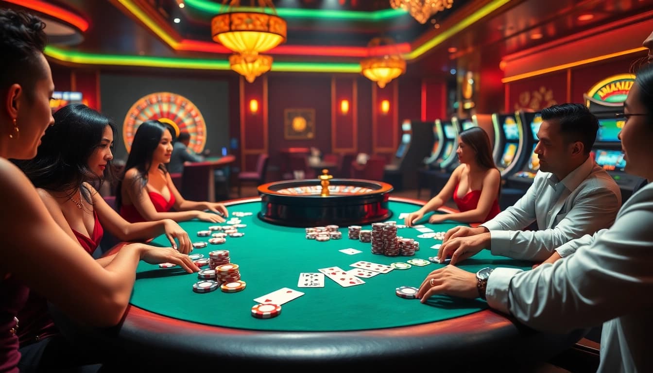 Experience thrilling gaming with sbobet link alternatif at a luxurious poker table.