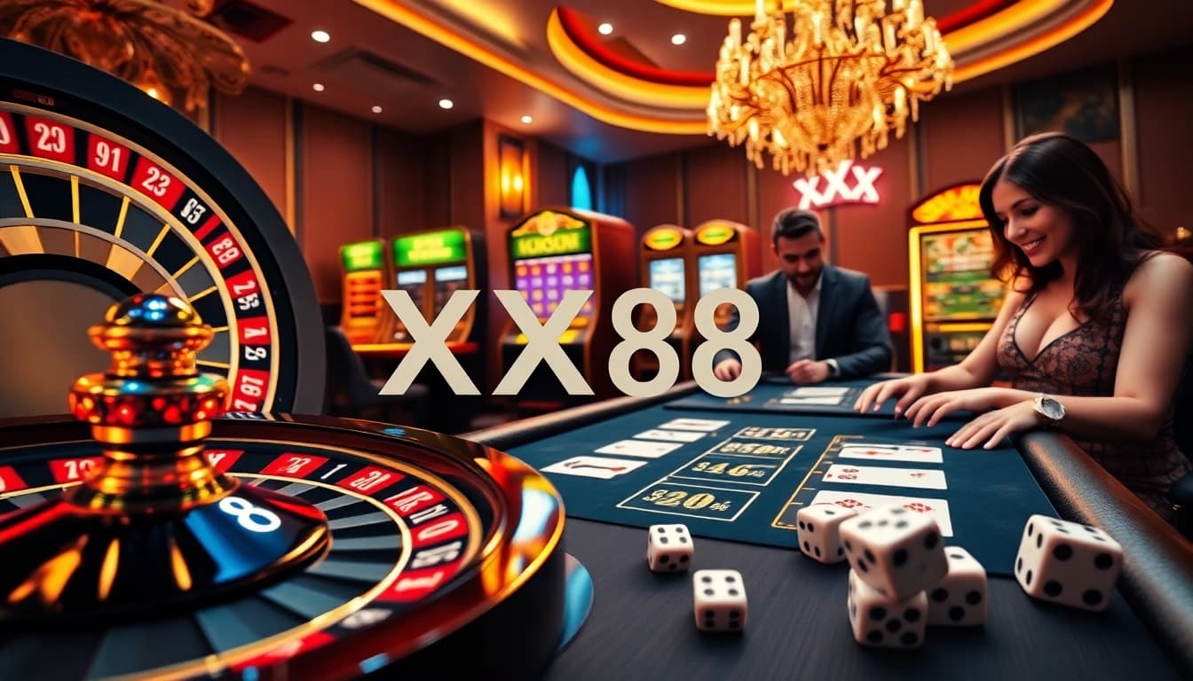 Experience the thrill of XX88 with vibrant casino games, slot machines, and engaging players.