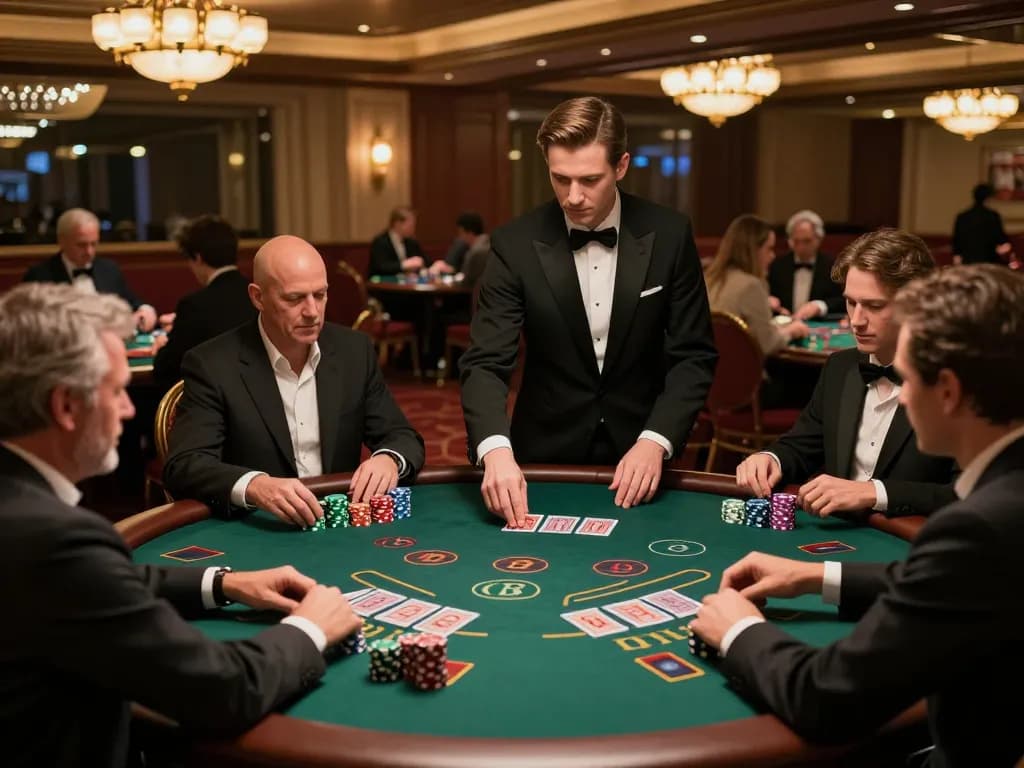 Exciting blackjack gameplay at c168 casino table with players engaging and dealer in action.