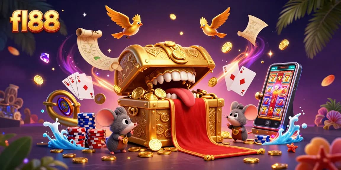 Engage with fl88's vibrant casino adventure featuring dynamic slot reels and golden riches.