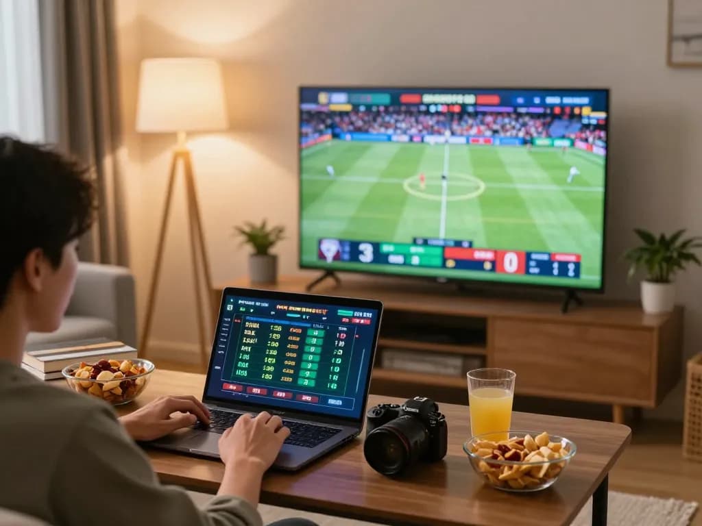 Experience thrilling sports betting with man88a in a cozy home setup, enhancing your gaming strategy.