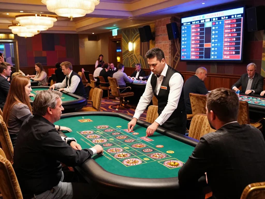 Nohu players engaging in thrilling roulette gameplay at a vibrant casino.