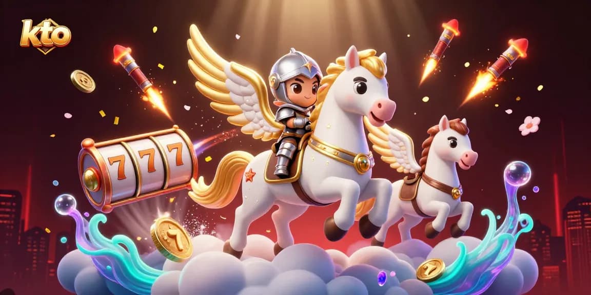 KTO players engaging in a dynamic slot game experience with vibrant visuals and luck elements