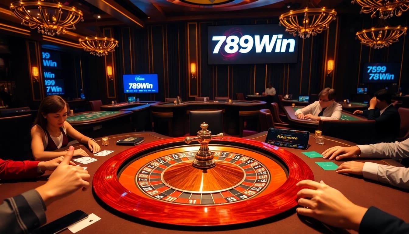 Place 789Win poker chips on a casino table for an exciting game night.