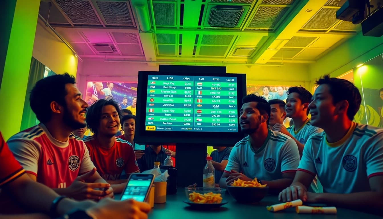 Exciting live betting scene on keonhacai platform showing soccer match odds.