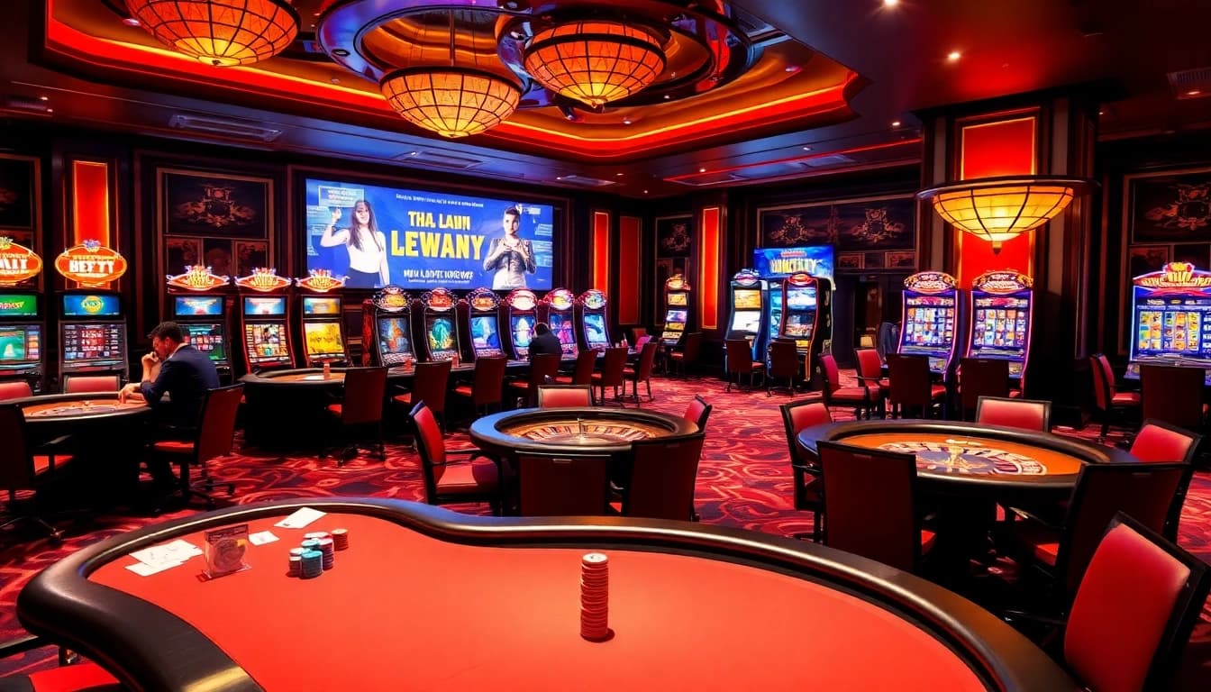 Experience Raja Luck excitement with professional players at a vibrant casino table.