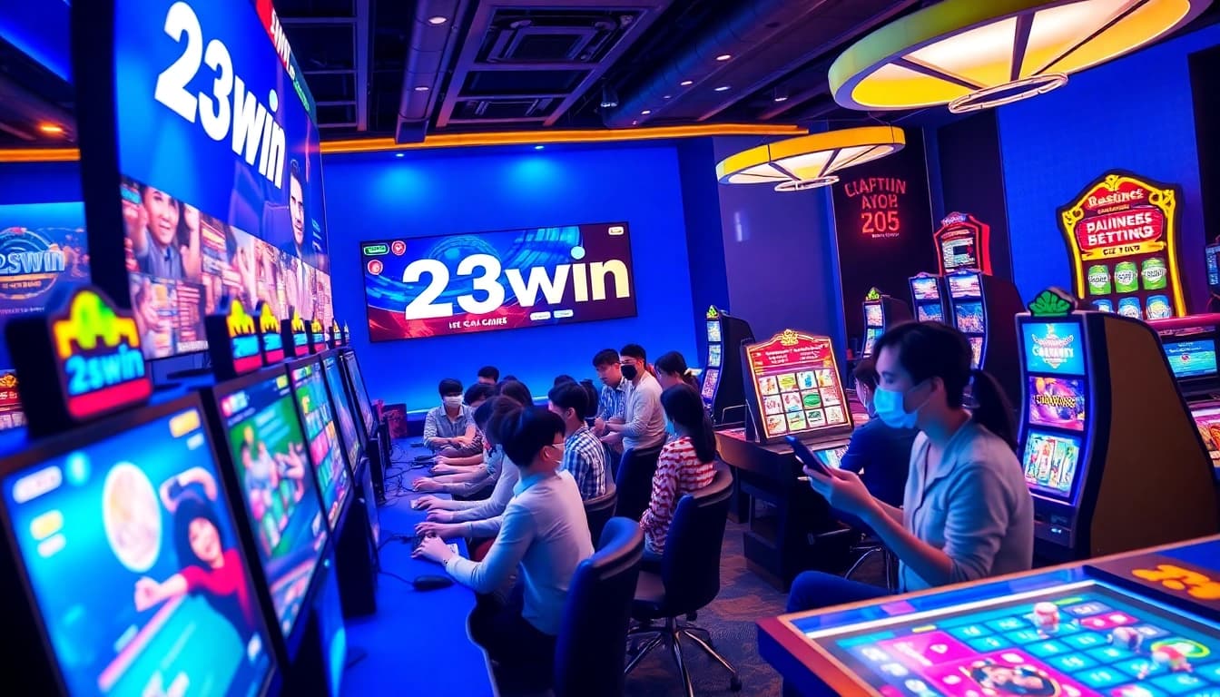 Engaging online gaming experience at 23win, showcasing diverse games and modern digital interface.