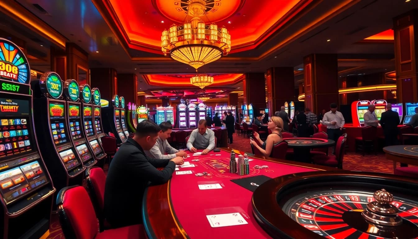 Players enjoying a thrilling game of poker at a casino, featuring j88 strategies for winning.