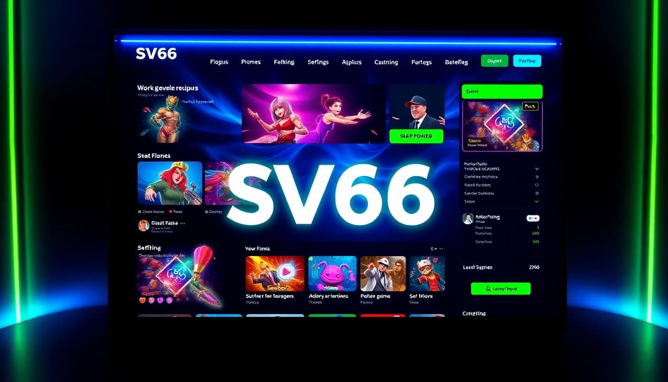 SV66's vibrant and user-friendly online gaming platform interface featuring 5000+ games.