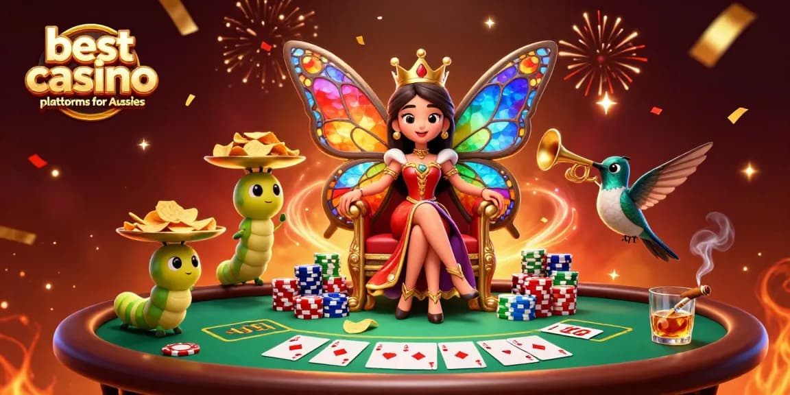 Experience thrilling games at the best casino platforms for Aussies with engaging characters and vibrant illustrations.