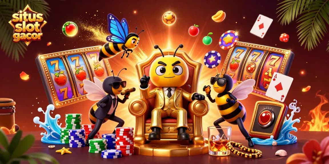 Experience the excitement of situs slot gacor with dynamic slot reels and vibrant casino elements.