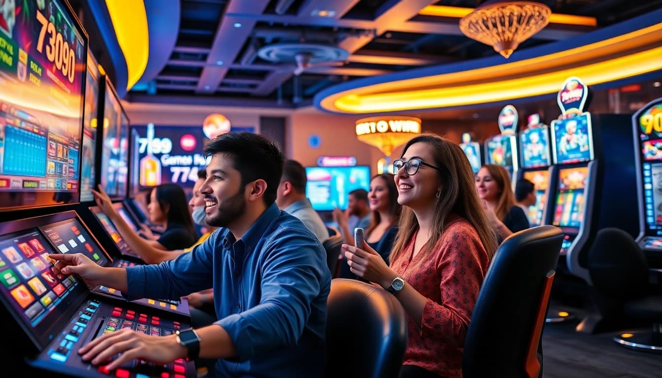 Exciting gaming experience at https://789winn.clothing/ showcasing players engaged in online sports betting and casino games.