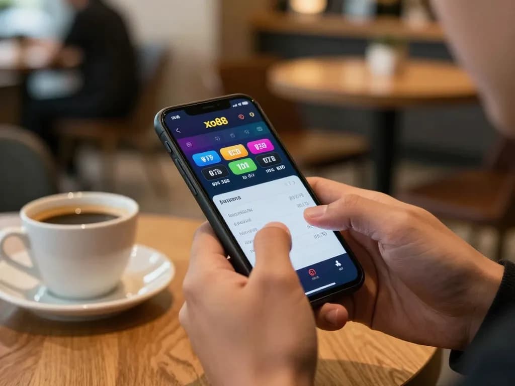 Player placing bets on the xo88 app, capturing thrilling sports betting action.