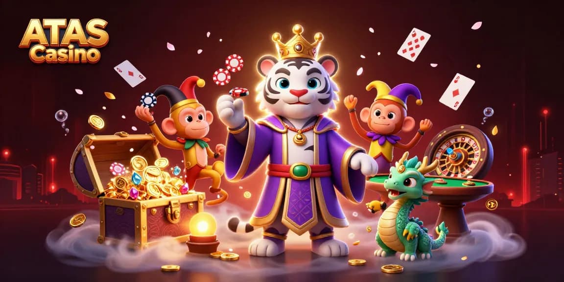 Experience the excitement of ATAS Casino with enchanting characters and dynamic gaming elements.