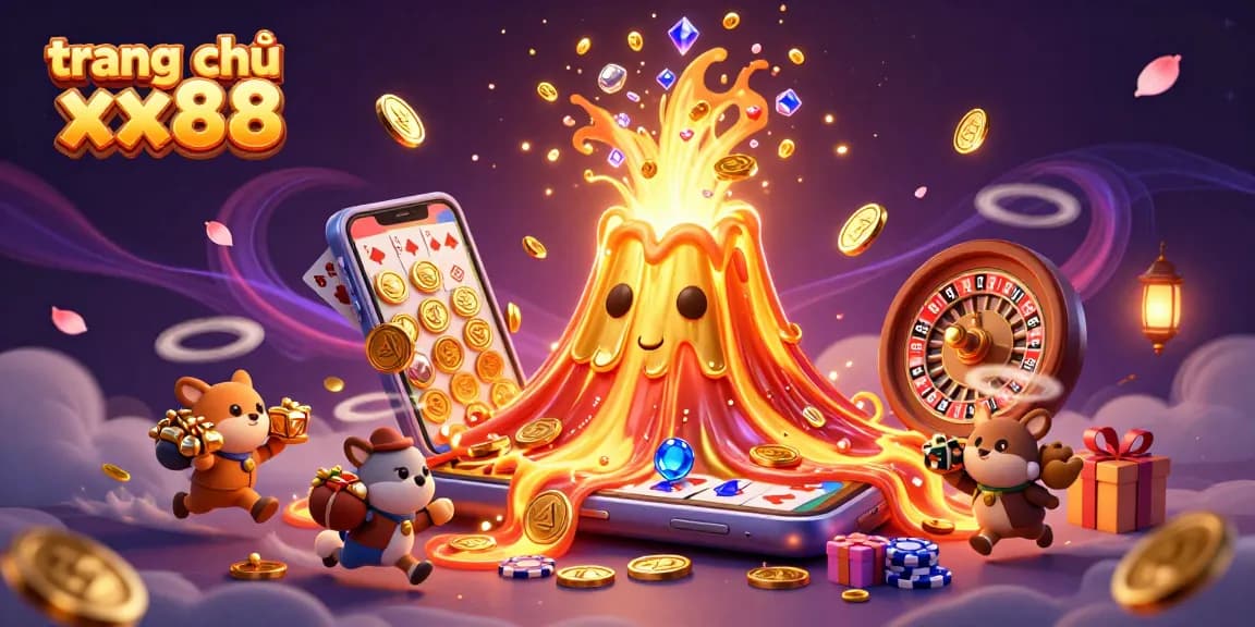 Experience winning at trang chủ xx88 with vibrant casino visuals and exciting treasure eruptions.