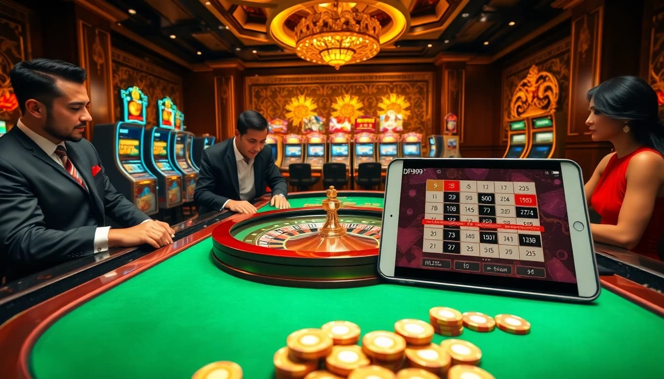 Experience the excitement of DF999 with thrilling roulette action and luxurious casino vibes.