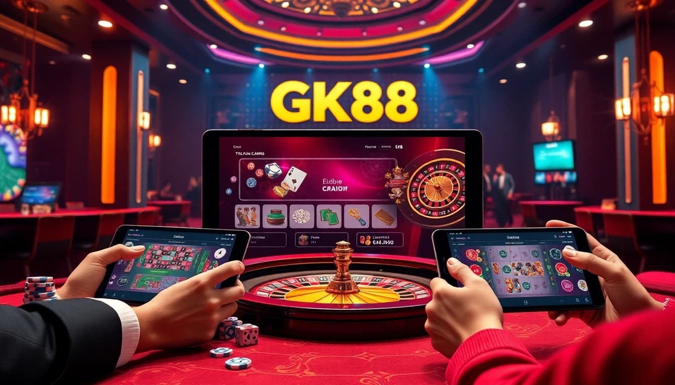 Experience the thrill of GK88 online gambling, featuring vibrant tables and interactive gameplay.