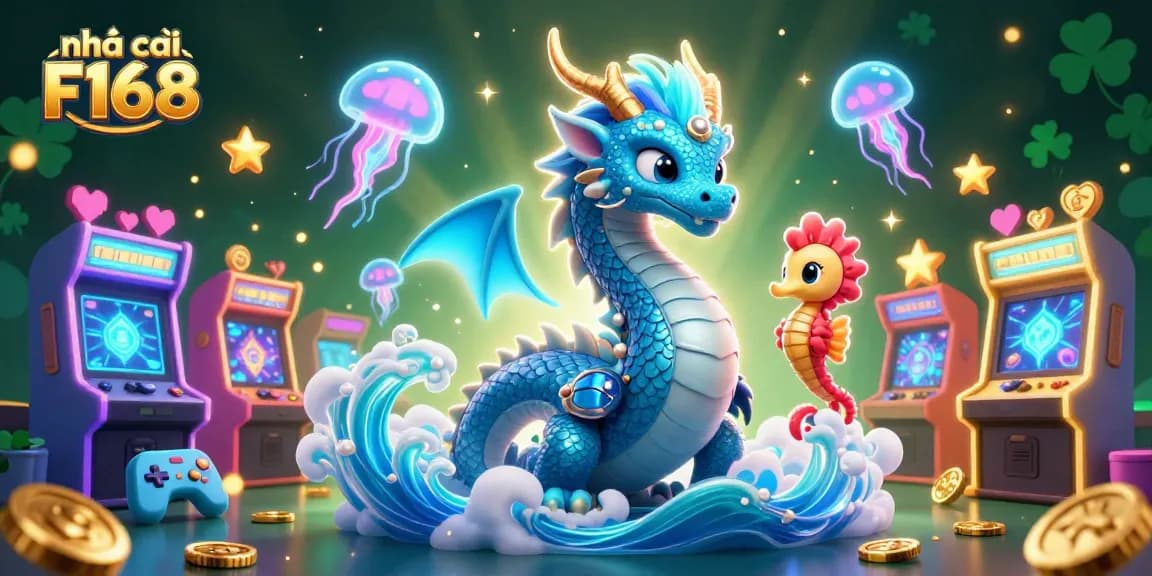 Experience the excitement with nhà cái F168 and its captivating casino-themed digital illustration.