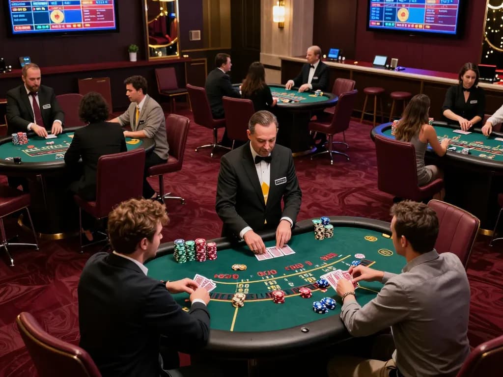 Players experiencing the thrill of blackjack at 789wincom casino, showcasing dynamic gameplay and vibrant atmosphere