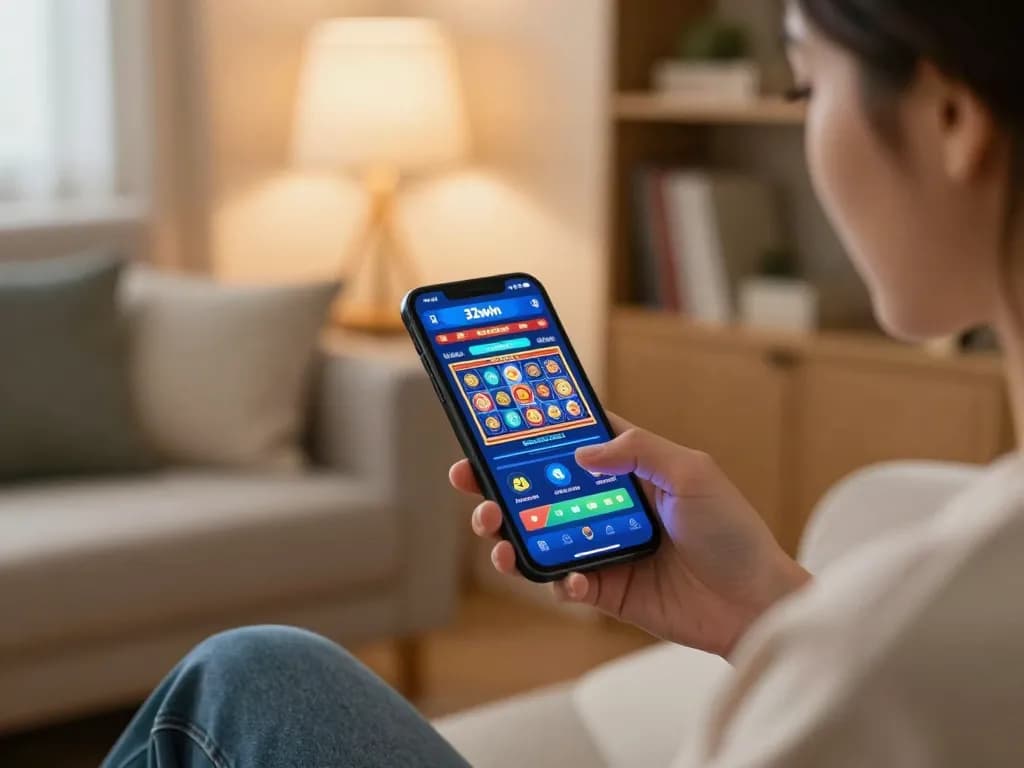 Engaging with the 32win app for strategic online casino gaming in a cozy home