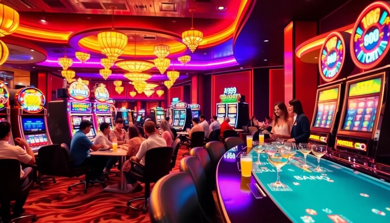 Engaging casino experience at AT99娛樂城 with lively players and vibrant games.