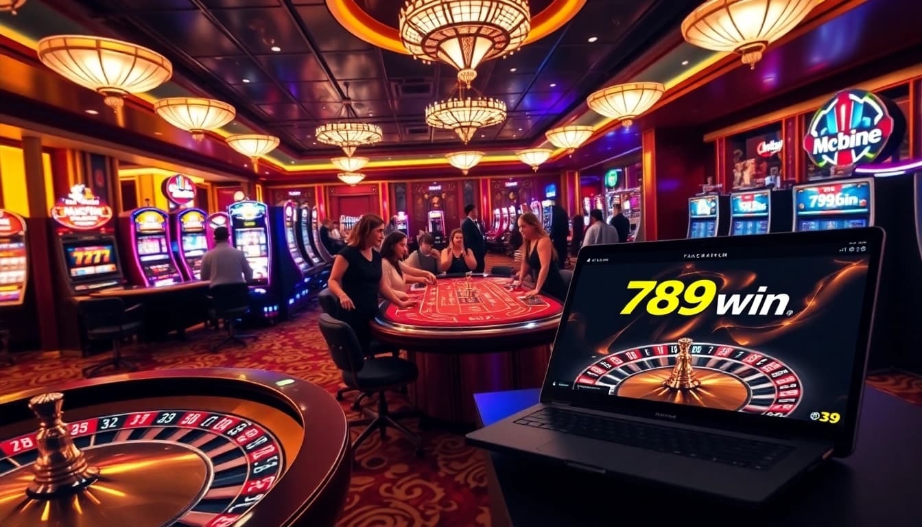 Players enjoying versatile games at 789win casino with vibrant atmosphere and engaging elements.