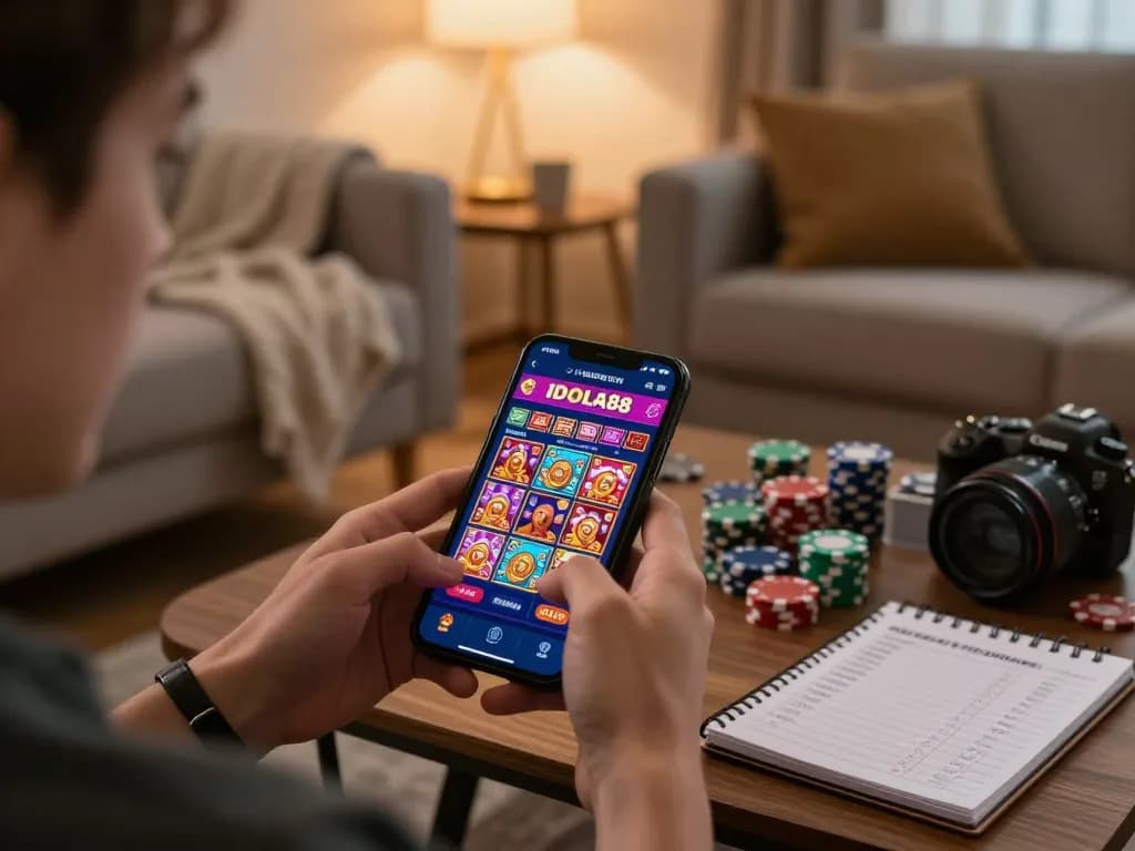Mainkan permainan mendebarkan di aplikasi IDOLA88 sambil menikmati suasana rumah yang nyaman.