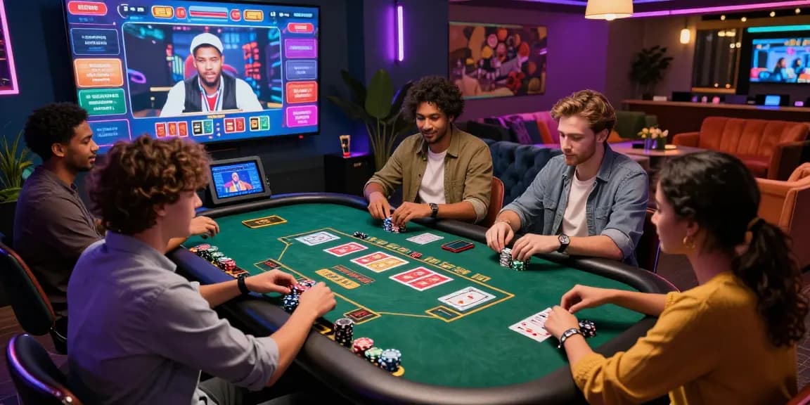 Engaging online gaming environment at https://scoarch.org.uk, showcasing friends enjoying games with digital dealers.
