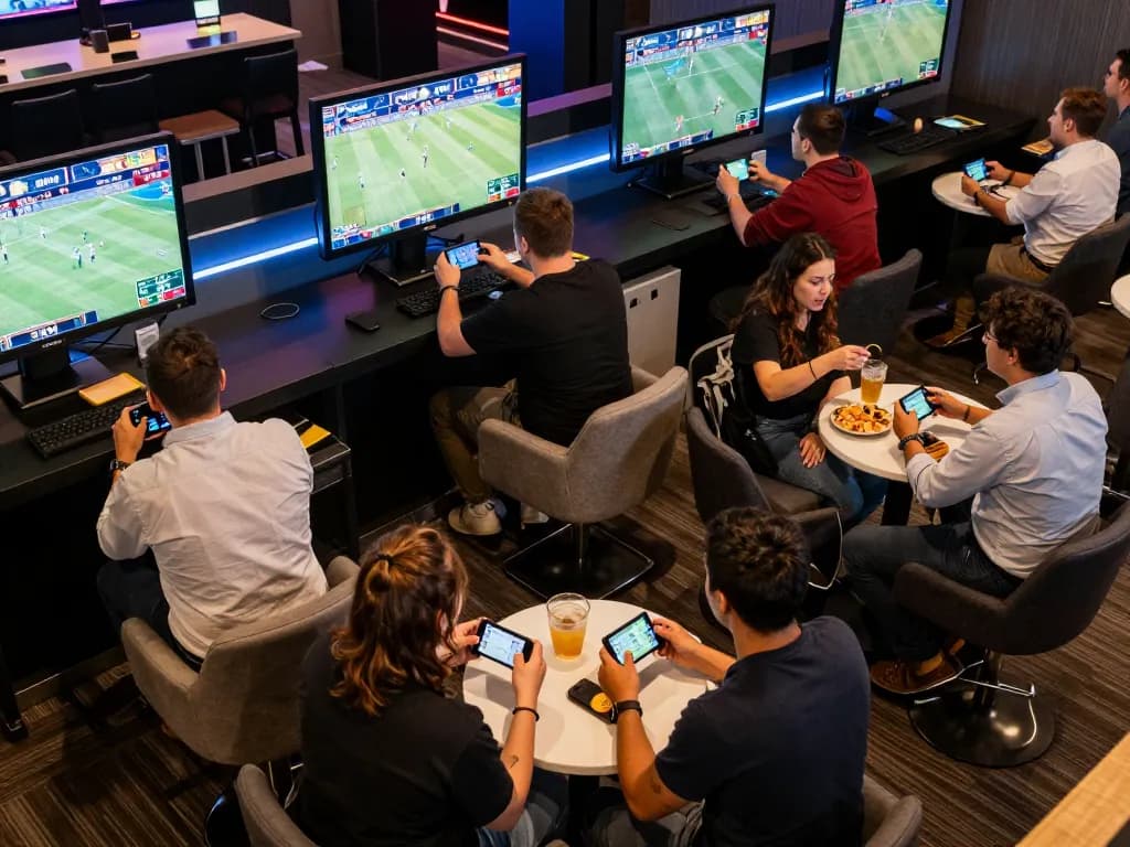 Engaging bettors using bk33 sports betting app during live matches.