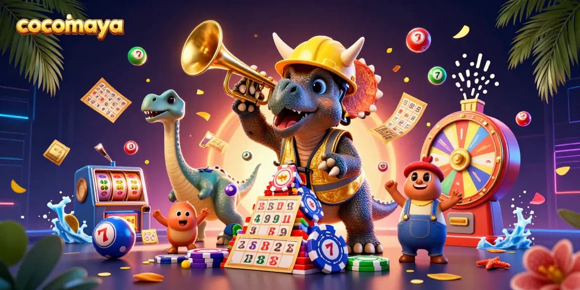 Cocomaya showcases a vibrant casino scene with characters and dynamic gambling elements for exciting gameplay.