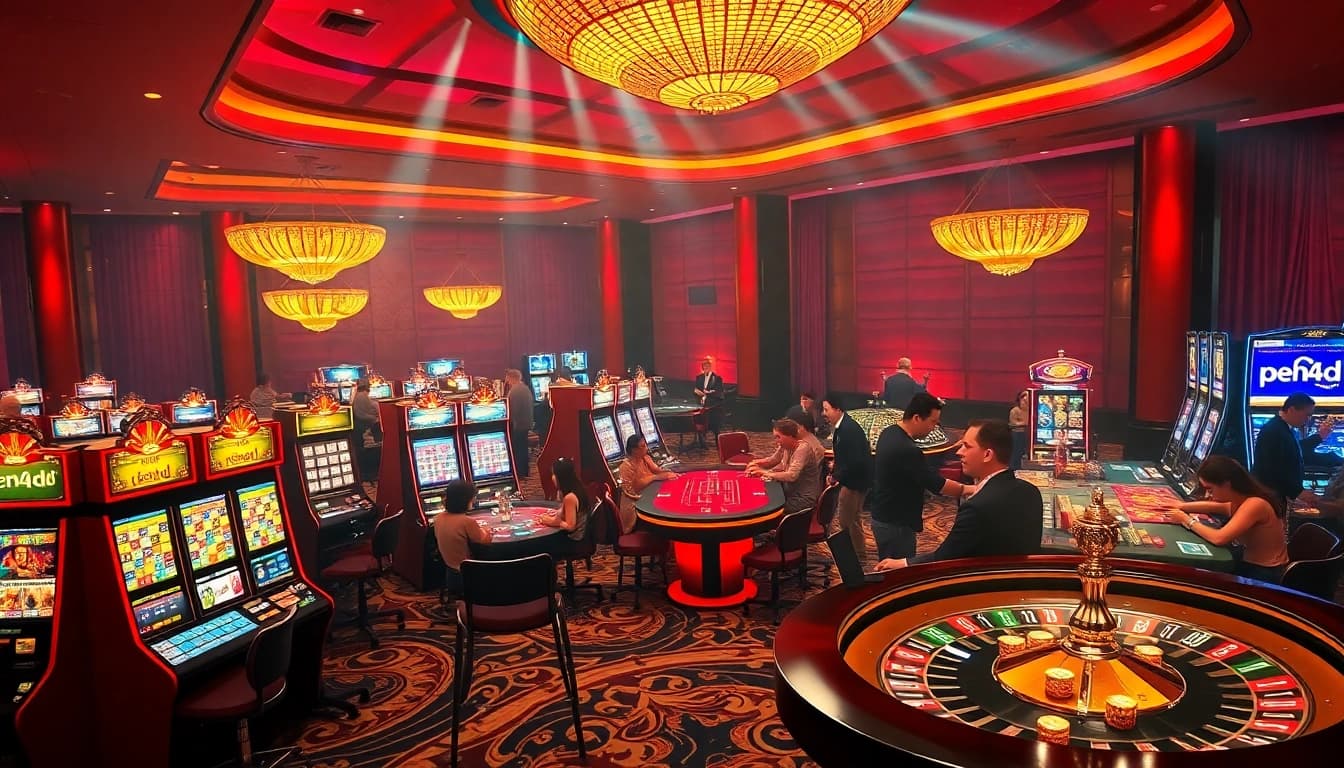 Experience thrilling gameplay at pen4d with vibrant slot machines and exciting casino tables.