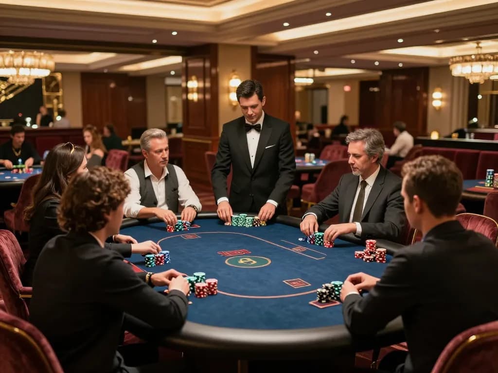 Playing poker in a luxurious casino VIP area, highlighting strategic interactions and the thrill of C168 gameplay