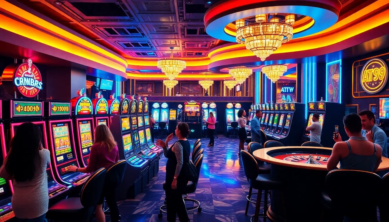 Experience the thrill of AT99娛樂城 with lively casino games and vibrant atmosphere.
