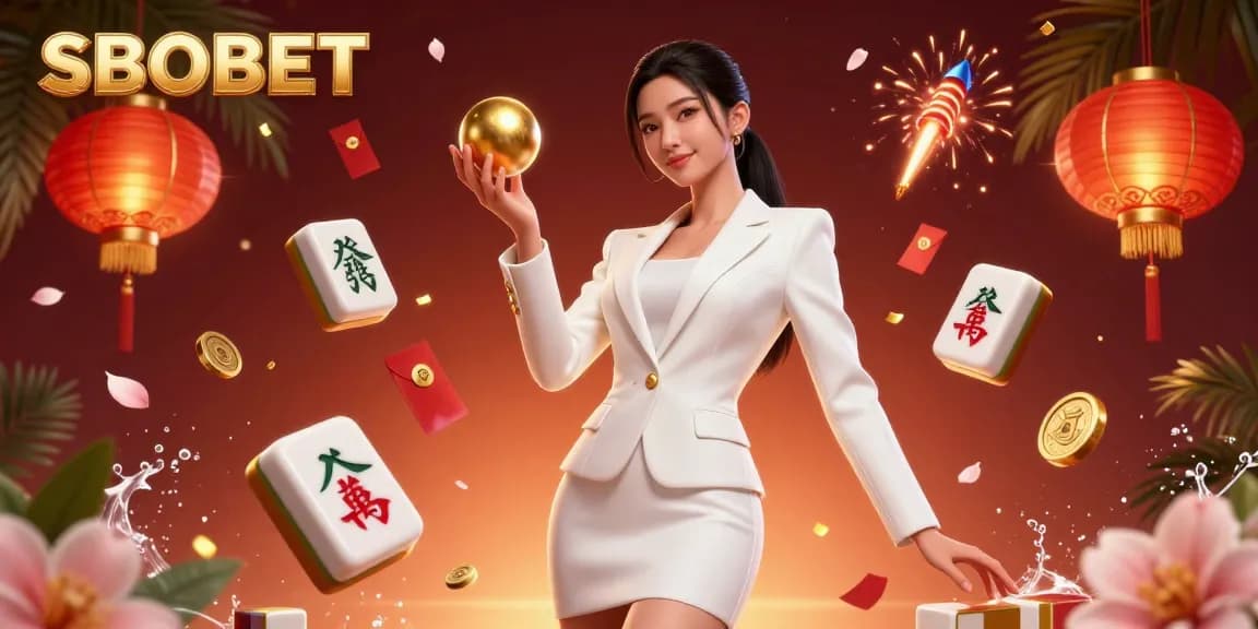 SBOBET offers an engaging sports betting experience with a luxurious Asian theme, showcasing vibrant casino elements.