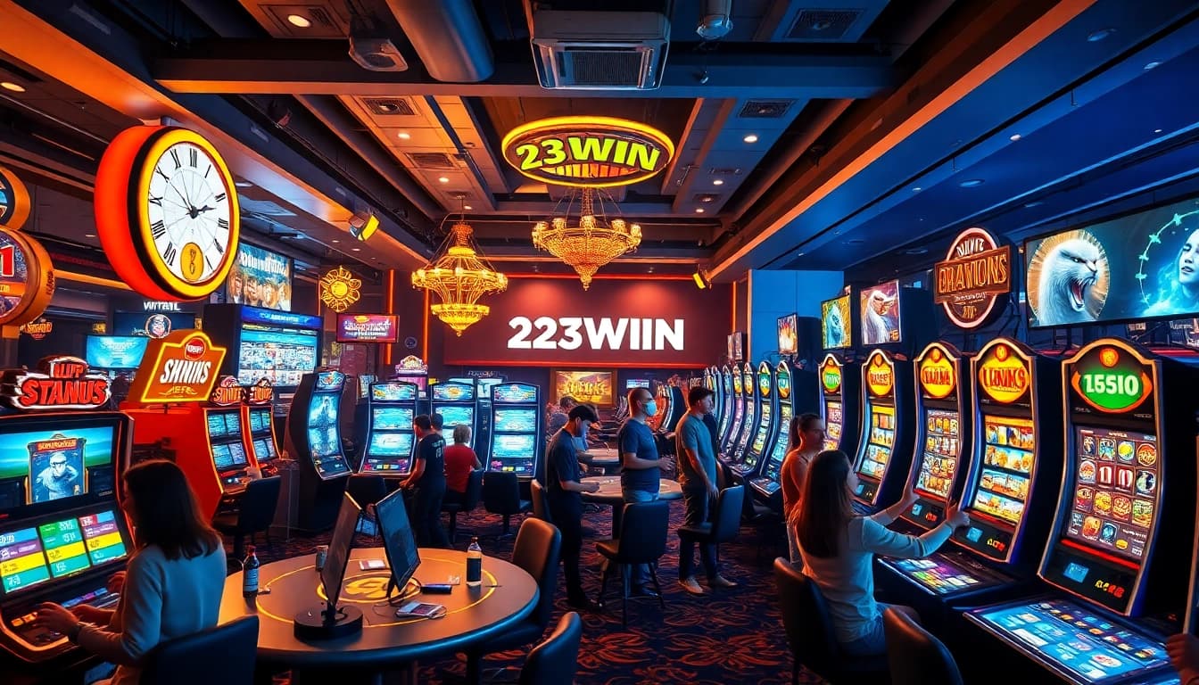 Experience the excitement of 23WIN with vibrant online casino games and happy players.