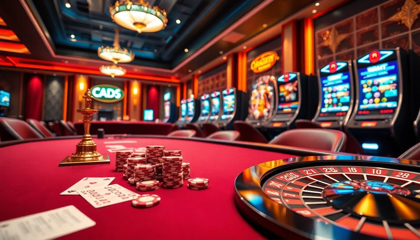Vaoluoitv players enjoying high-stakes poker and roulette in a luxurious casino setting