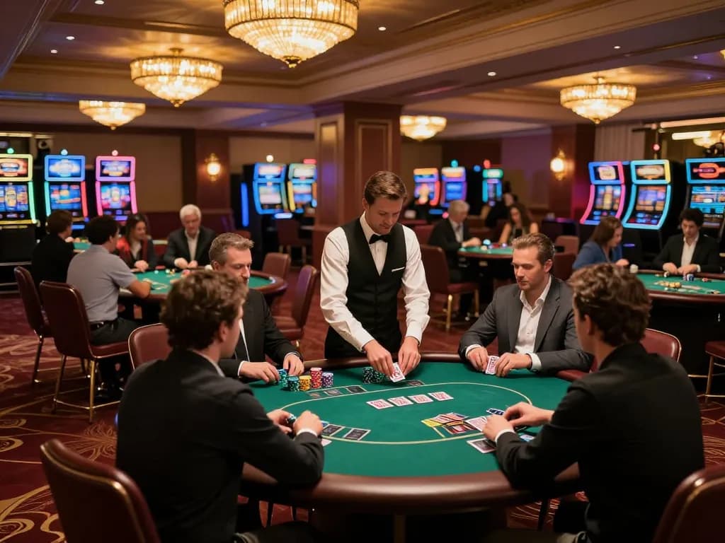Experience thrilling gameplay at ho88 casino with players enjoying poker at professional tables.