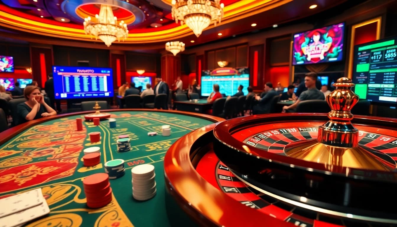 Engage with amanahtoto at a luxurious casino table featuring vibrant poker chips and playing cards.