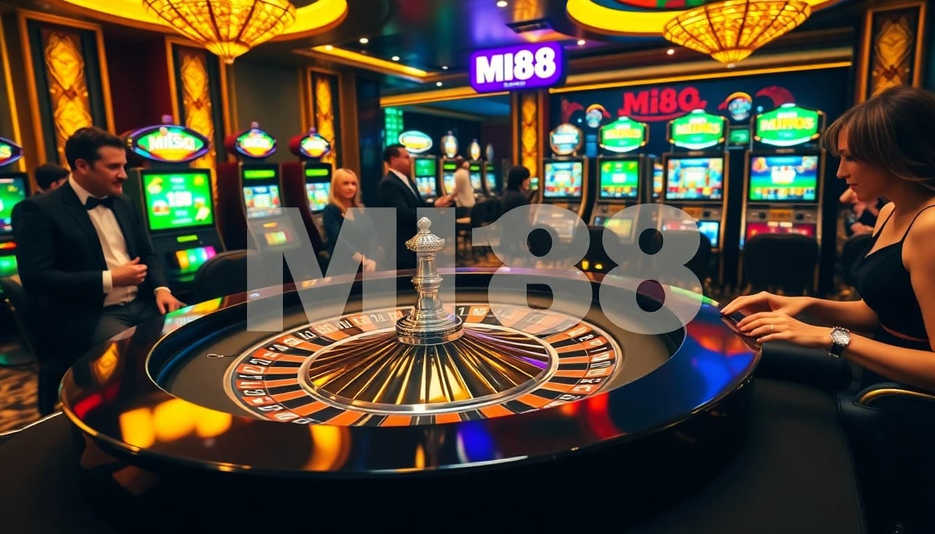 Experience the thrill of MI88 at a luxurious casino with lively games and vibrant atmosphere.