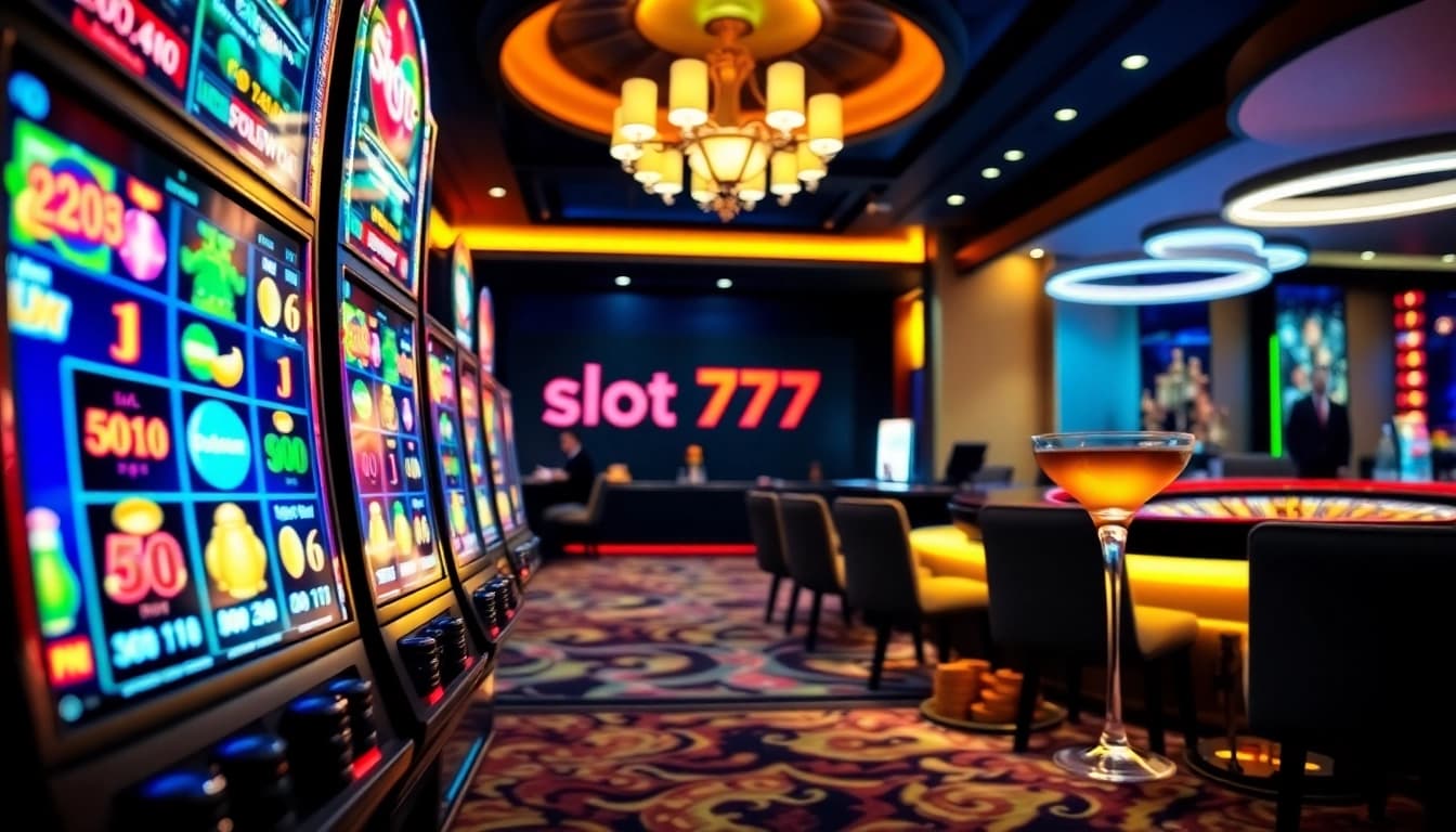 Engaging scene showcasing slot777 winning combinations and vibrant casino ambiance.