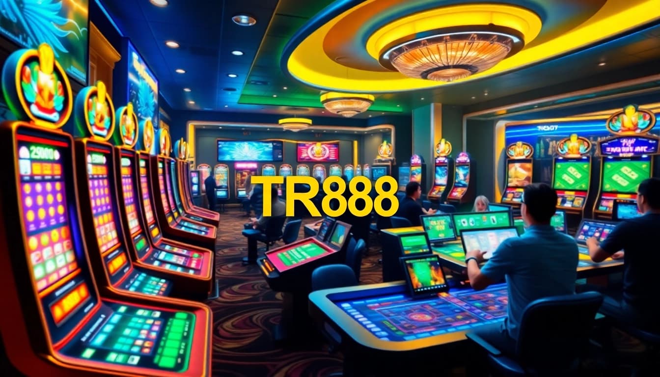 Engaging online gaming experience at TR88 with vibrant slot machines and casino games.