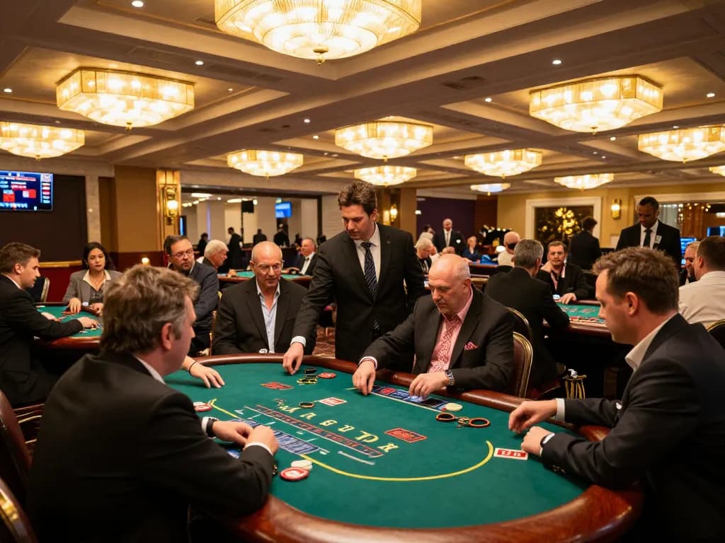 Players at W88 blackjack tables strategizing and enjoying gameplay in a lively casino atmosphere.