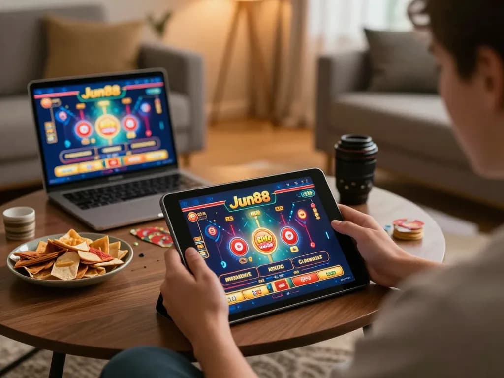 Experience excitement with Jun88 on a cozy home gaming setup while enjoying strategic gameplay and fun.