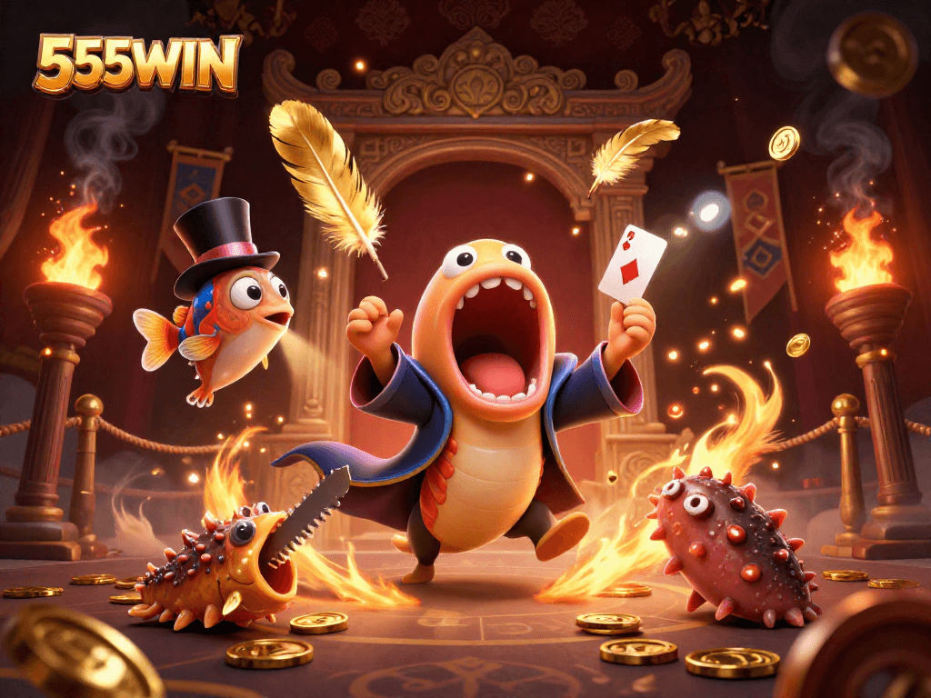 Experience the magic with 555WIN’s engaging underwater casino adventure featuring unique characters and dynamic elements.