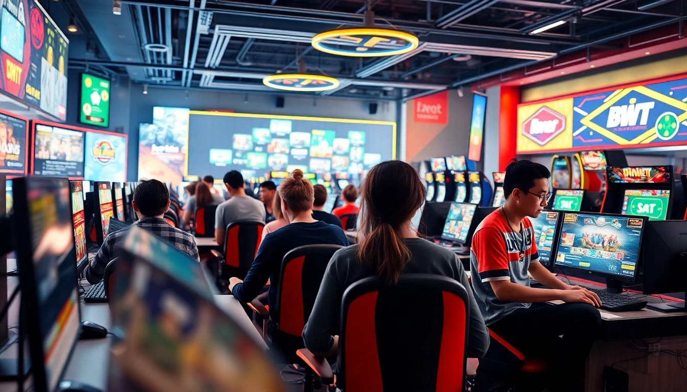 Engaging online gaming scene featuring diverse players enjoying iwin net with vibrant graphics and a modern interface.