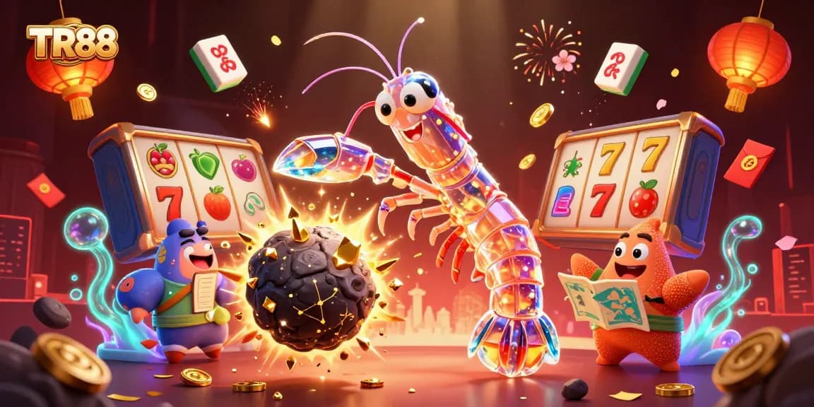 Experience thrilling slots at TR88, featuring vibrant 3D characters and dynamic gaming elements.