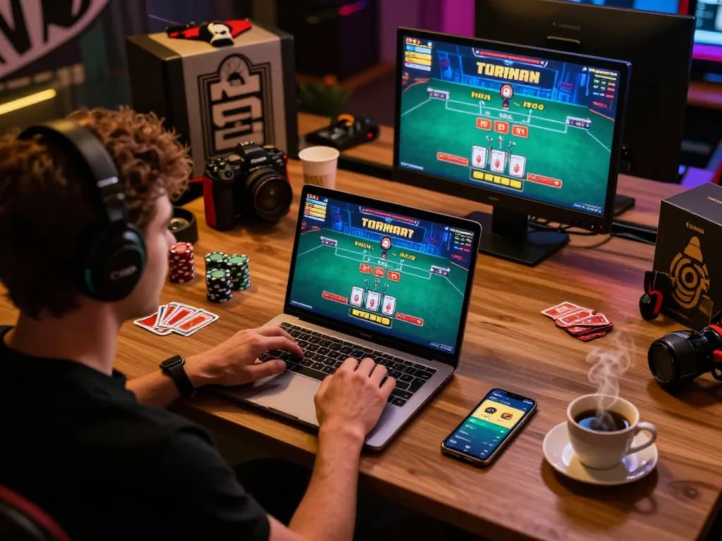 Player engaging in live dealer blackjack game online with mb66 interface visible on screen