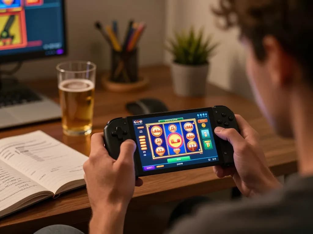 Engaging online gaming with the GO8 casino app, showcasing vibrant slots for exciting wins.